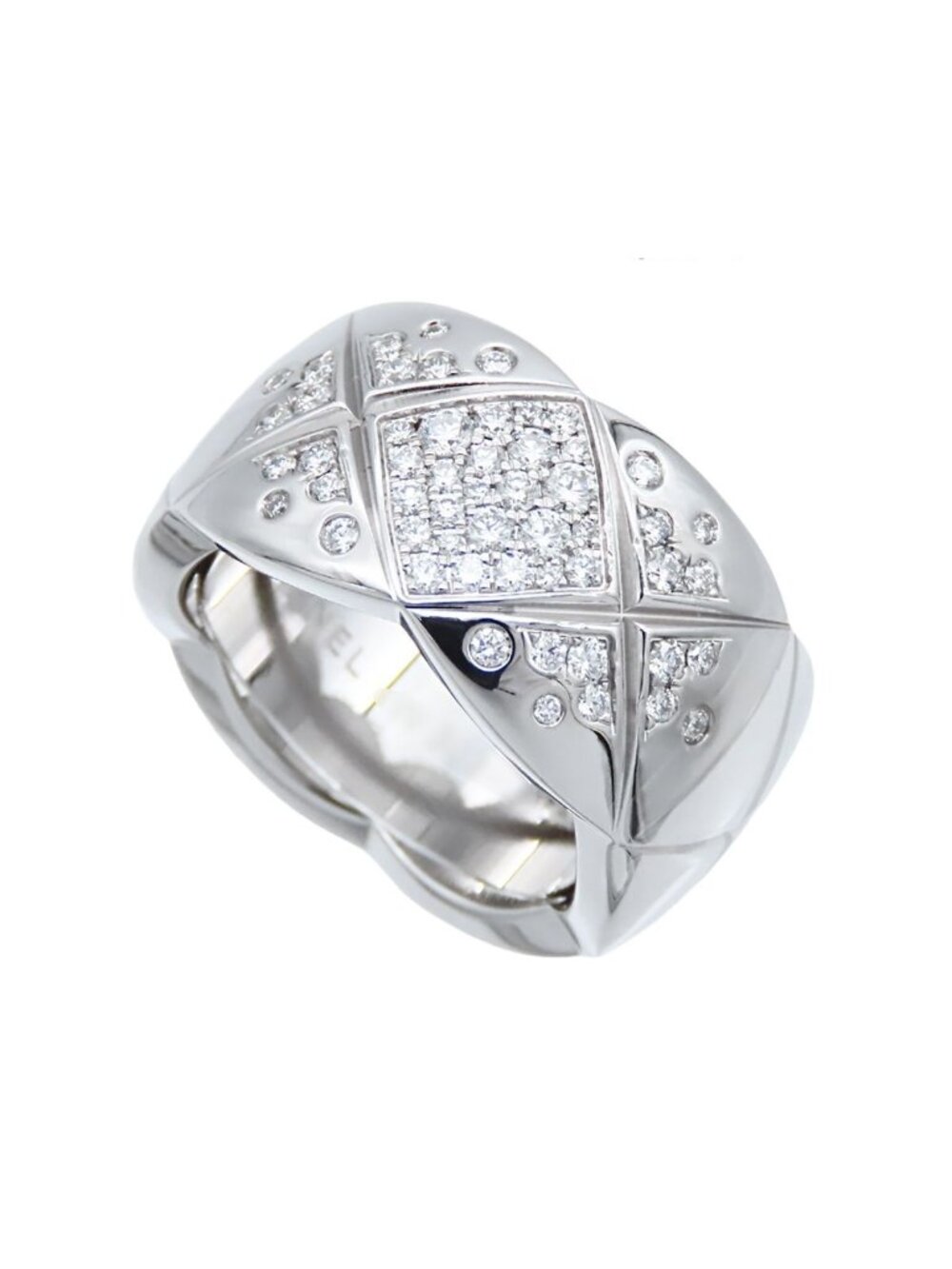 Chanel Coco Crush Ring White Gold 18K Diamond Large 51